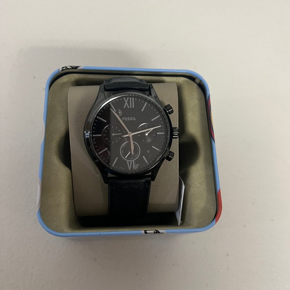 Fossil BQM2364 Fenmore Multifunction Black Leather Men's Watch
